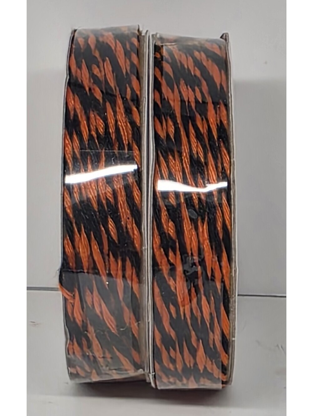 Halloween Decorative Twine 2 Spools; 9 ft each; Orange/Black NEW